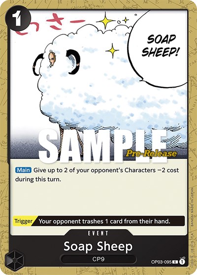 Soap Sheep #OP03-095 Pillars of Strength Pre-Release Cards