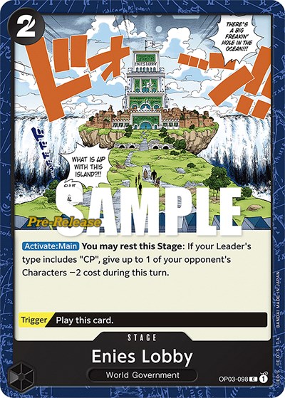 Enies Lobby #OP03-098 Pillars of Strength Pre-Release Cards