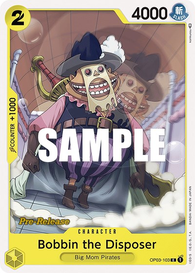 Bobbin the Disposer #OP03-103 Pillars of Strength Pre-Release Cards