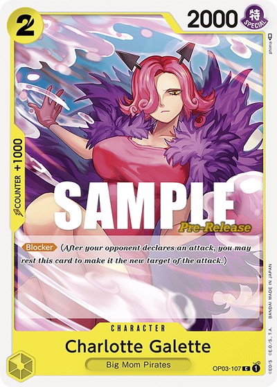Charlotte Galette #OP03-107 Pillars of Strength Pre-Release Cards