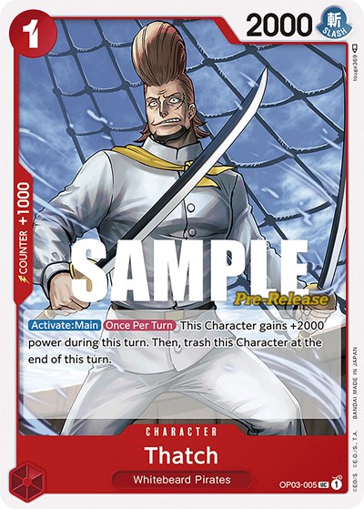 Thatch #OP03-005 Pillars of Strength Pre-Release Cards