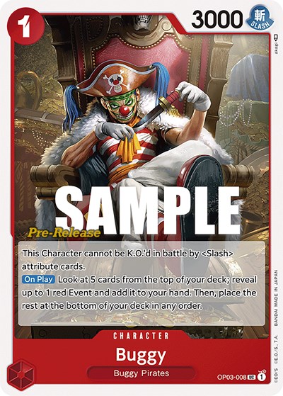 Buggy #OP03-008 Pillars of Strength Pre-Release Cards