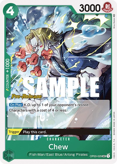 Chew #OP03-029 Pillars of Strength Pre-Release Cards