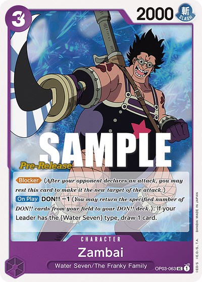 Zambai #OP03-063 Pillars of Strength Pre-Release Cards