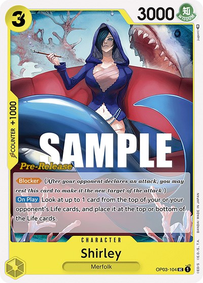 Shirley #OP03-104 Pillars of Strength Pre-Release Cards