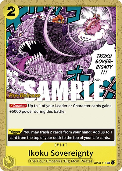 Ikoku Sovereignty #OP03-118 Pillars of Strength Pre-Release Cards