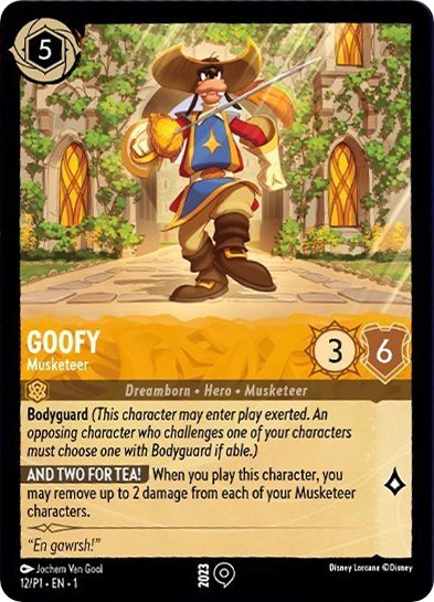 Goofy - Musketeer #12 Disney Lorcana Promo Cards