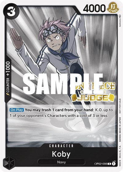 Koby (Judge) #OP02-098 One Piece Promotion Cards