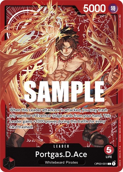 Portgas.D.Ace (Special Goods Set -Ace/Sabo/Luffy-) #OP03-001 One Piece Promotion Cards