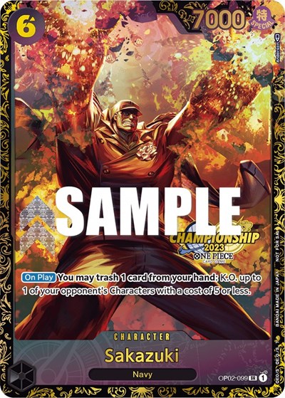 Sakazuki (Championship 2023) #OP02-099 One Piece Promotion Cards