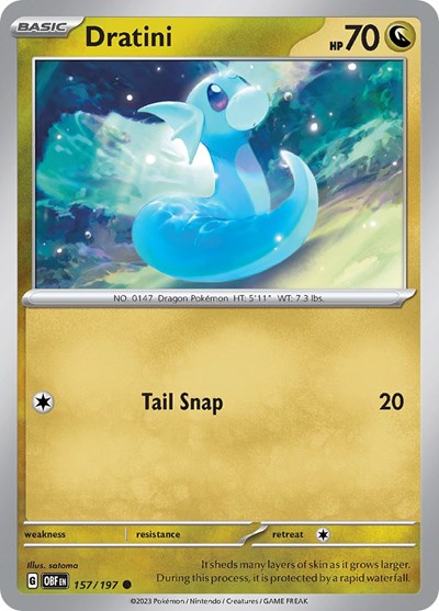 Dratini #157 Obsidian Flames
