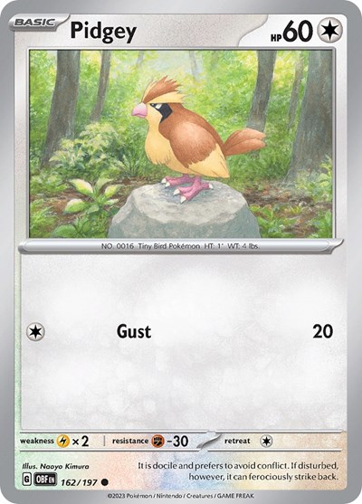 Pidgey #162 Obsidian Flames