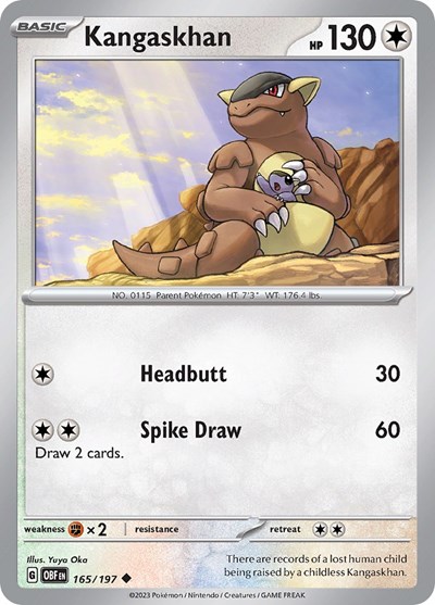Kangaskhan #165 Obsidian Flames