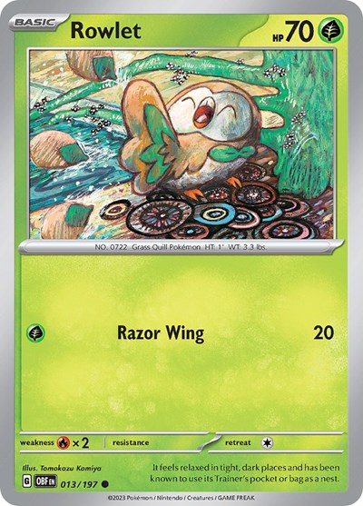 Rowlet #13 Obsidian Flames