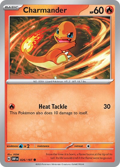 Charmander #26 Obsidian Flames