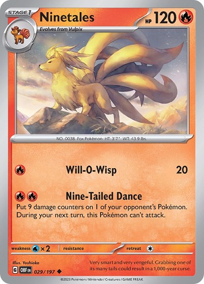 Ninetales #29 Obsidian Flames