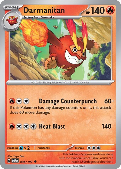 Darmanitan #35 Obsidian Flames
