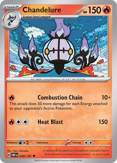 Chandelure #38 Obsidian Flames