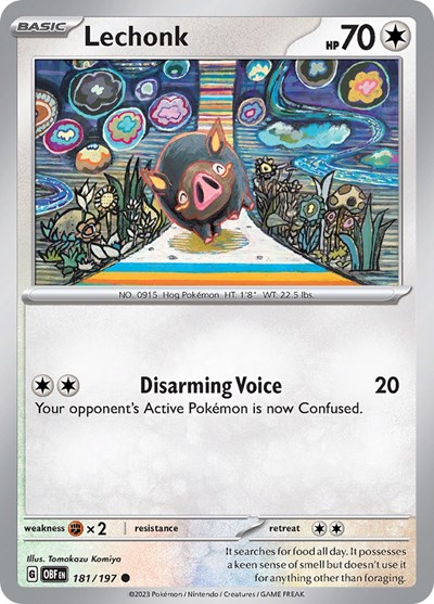 Lechonk #181 Obsidian Flames
