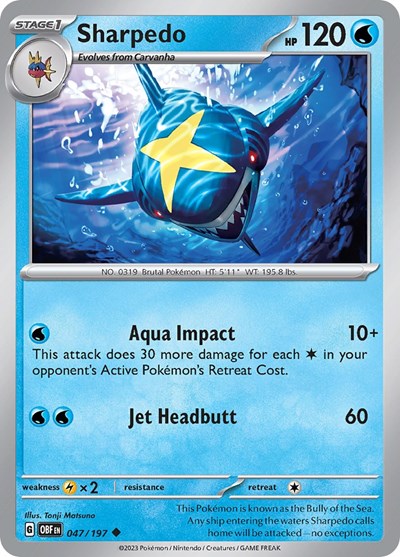 Sharpedo #47 Obsidian Flames