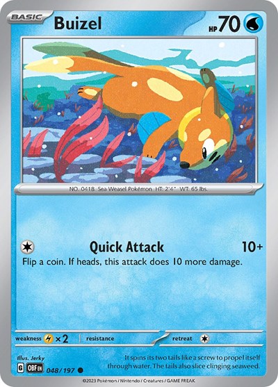 Buizel #48 Obsidian Flames