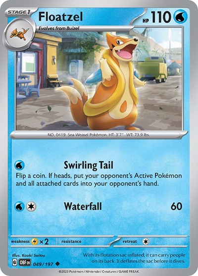 Floatzel #49 Obsidian Flames