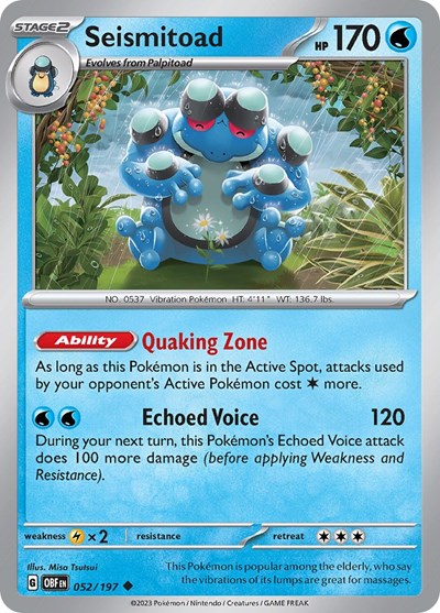 Seismitoad #52 Obsidian Flames