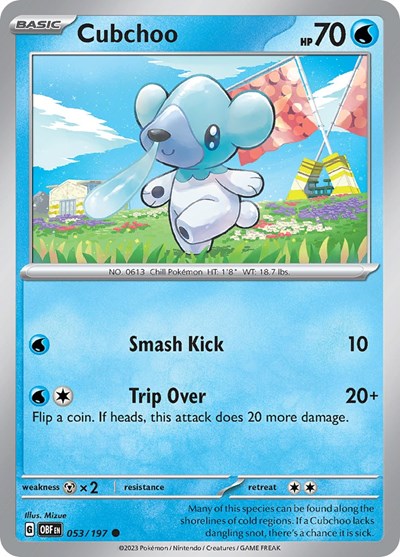 Cubchoo #53 Obsidian Flames