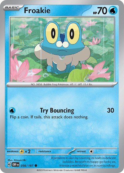 Froakie #56 Obsidian Flames