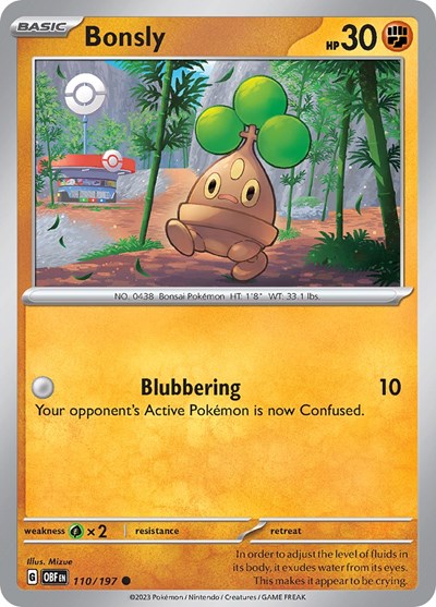Bonsly #110 Obsidian Flames