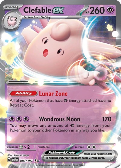 Clefable ex #82 Obsidian Flames