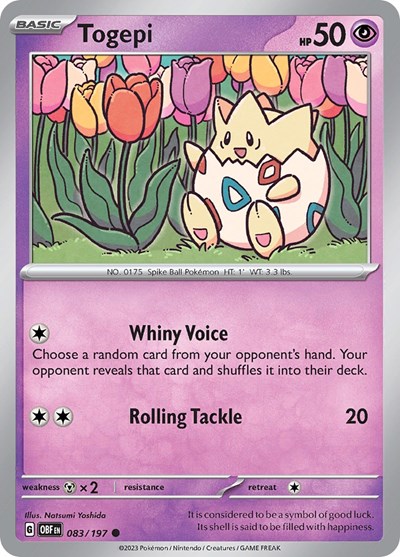 Togepi #83 Obsidian Flames