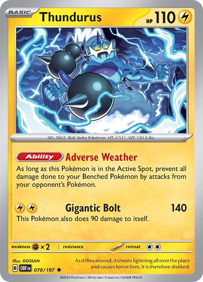 Thundurus #70 Obsidian Flames
