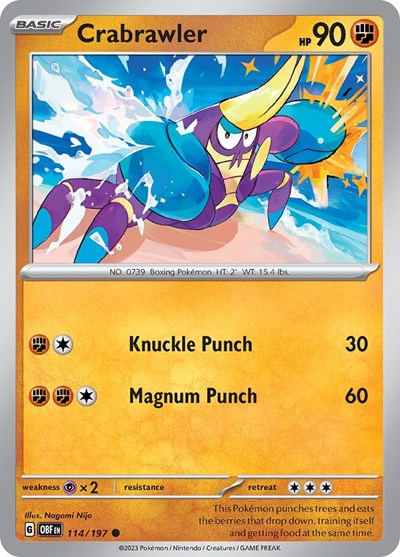 Crabrawler #114 Obsidian Flames