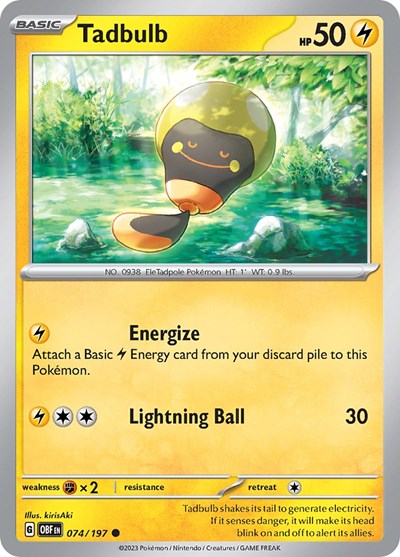 Tadbulb 074/197 #74 Obsidian Flames