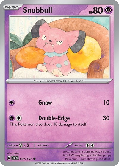 Snubbull #87 Obsidian Flames