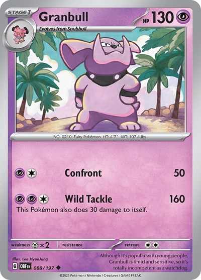 Granbull #88 Obsidian Flames