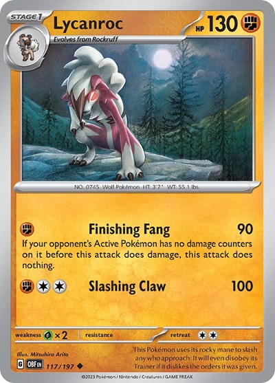 Lycanroc #117 Obsidian Flames