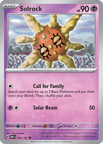 Solrock #93 Obsidian Flames