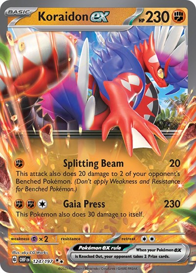 Koraidon ex #124 Obsidian Flames
