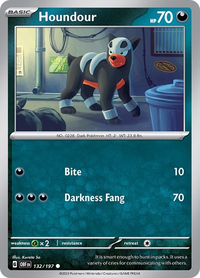 Houndour #132 Obsidian Flames
