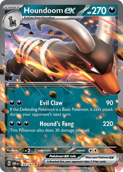 Houndoom ex #134 Obsidian Flames
