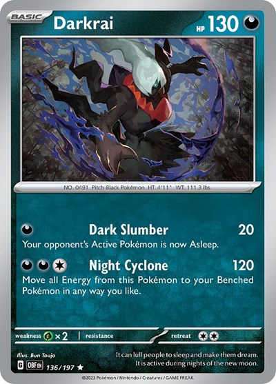 Darkrai #136 Obsidian Flames