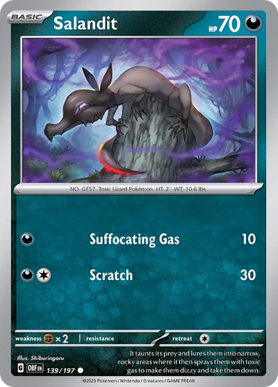 Salandit #139 Obsidian Flames