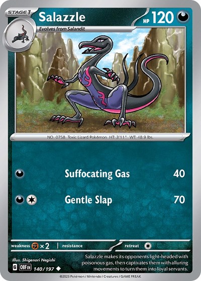 Salazzle #140 Obsidian Flames
