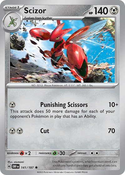 Scizor #141 Obsidian Flames