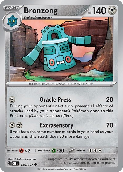 Bronzong #145 Obsidian Flames