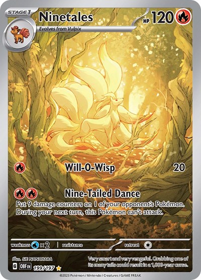 Ninetales #199 Obsidian Flames