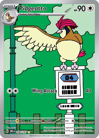 Pidgeotto #208 Obsidian Flames