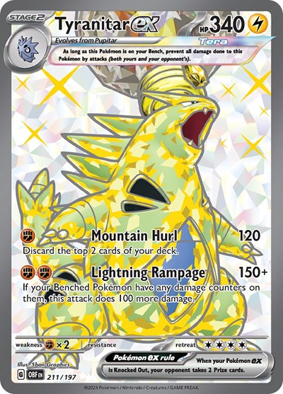 Tyranitar ex #211 Obsidian Flames